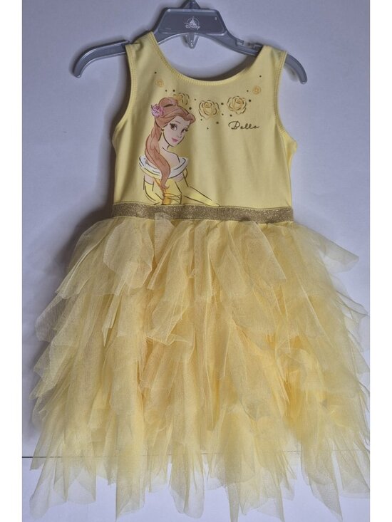 Disney Other - Disney Belle Beauty And The Beast Dress Costume Dress Up Sz 2T Toddler Tutu Girl